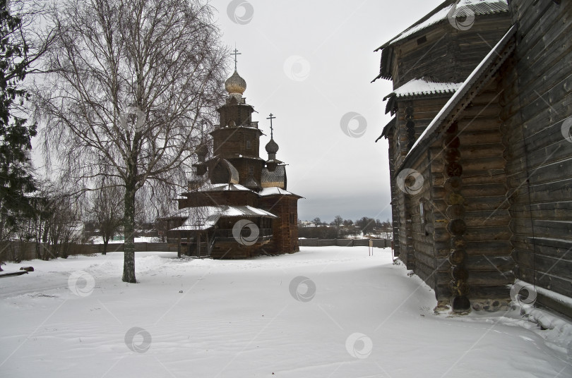 Скачать Деревянная церковь в Суздальском музее. фотосток Ozero