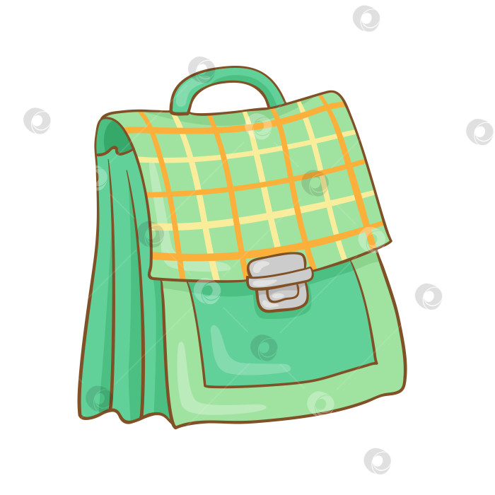 Скачать Красивая зеленая школьная сумка фотосток Ozero