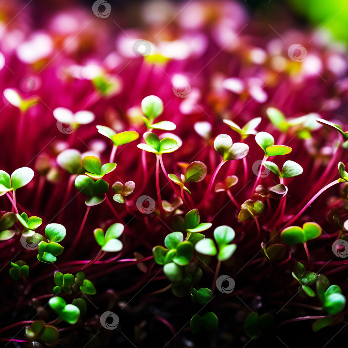 Скачать Макроснимок микрозеленых ростков крупным планом. фотосток Ozero