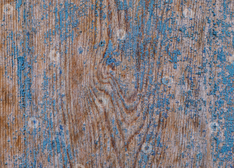 Скачать Старая деревянная дверь, покрытая старой потрескавшейся синей краской. Неровная, шероховатая поверхность. Грубая текстура. Абстрактный фон. фотосток Ozero