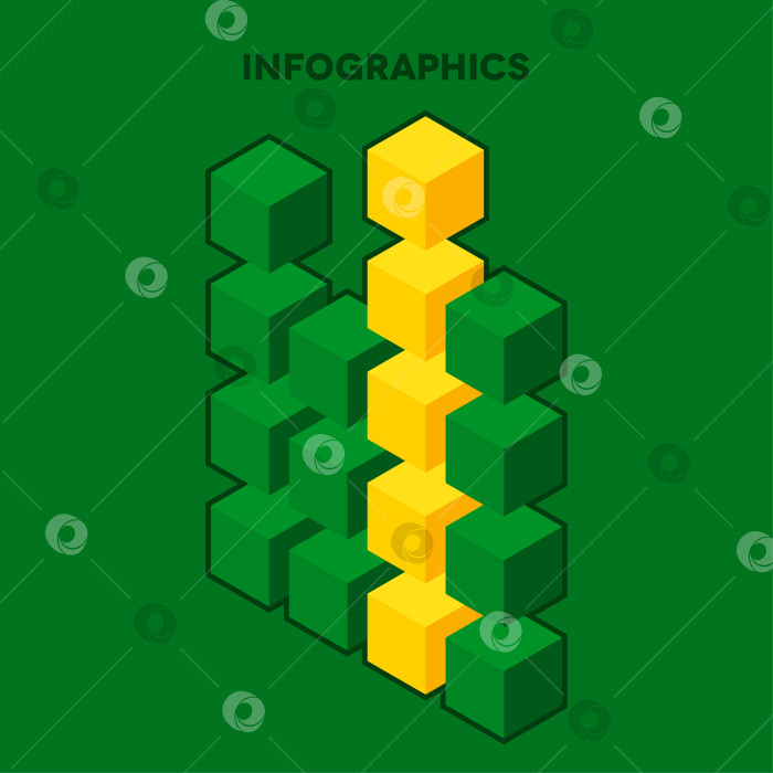 Скачать Инфографика с кубиками фотосток Ozero