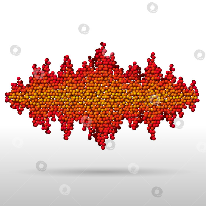 Скачать Форма звуковой волны, состоящая из хаотичных шариков фотосток Ozero