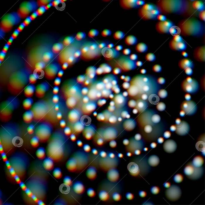 Скачать Спиральные блестящие гирлянды со световыми искажениями фотосток Ozero
