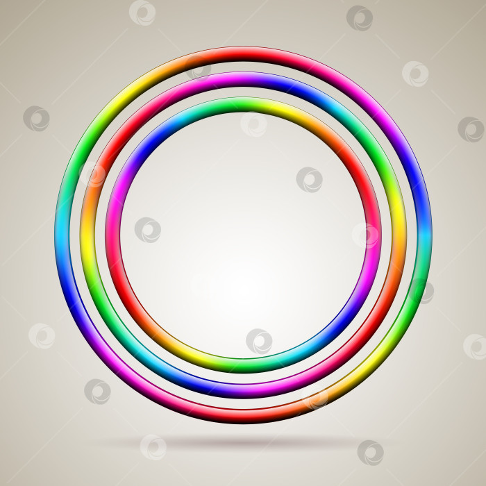 Скачать Абстрактные блестящие векторные кольца радужного цвета фотосток Ozero