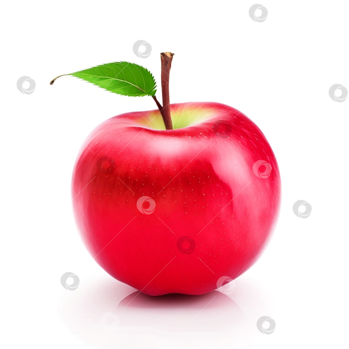 Скачать красное яблоко на белом фоне фотосток Ozero