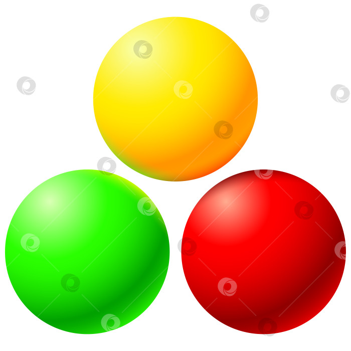 Скачать Набор ярких цветных шариков фотосток Ozero