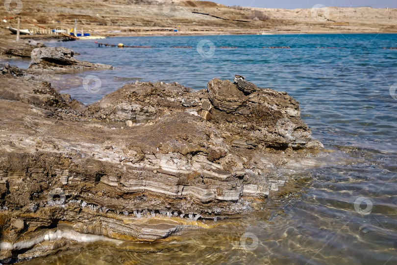 Скачать Слои соли Мертвого моря фотосток Ozero