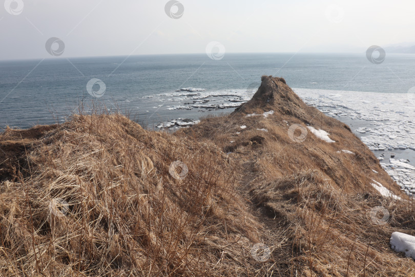 Скачать Вид с мыса Евстафия на Сахалине на море фотосток Ozero