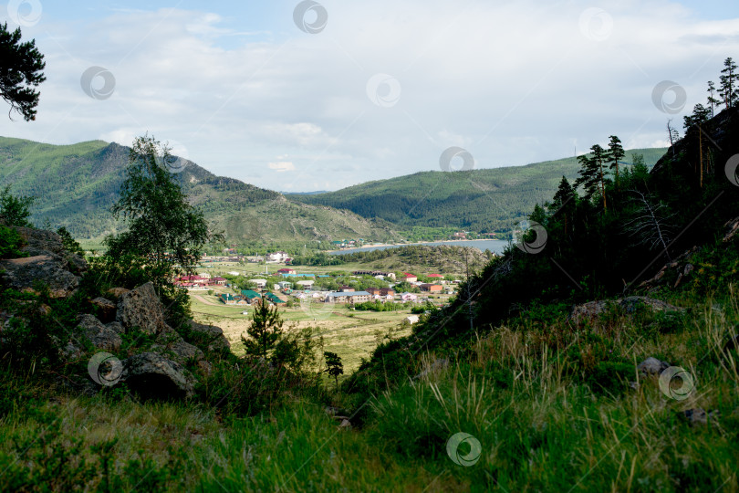 Скачать Вид туристическую зону у озера Джасыбай, Баян-аул, Казахстан, 2019 фотосток Ozero