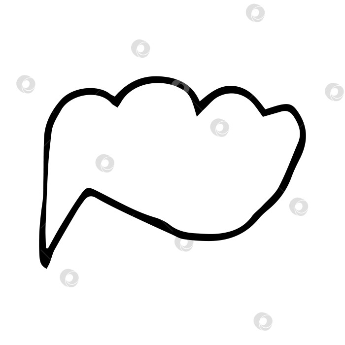 Скачать Векторный рисунок мысленного облачного элемента, выделенного на белом фоне фотосток Ozero