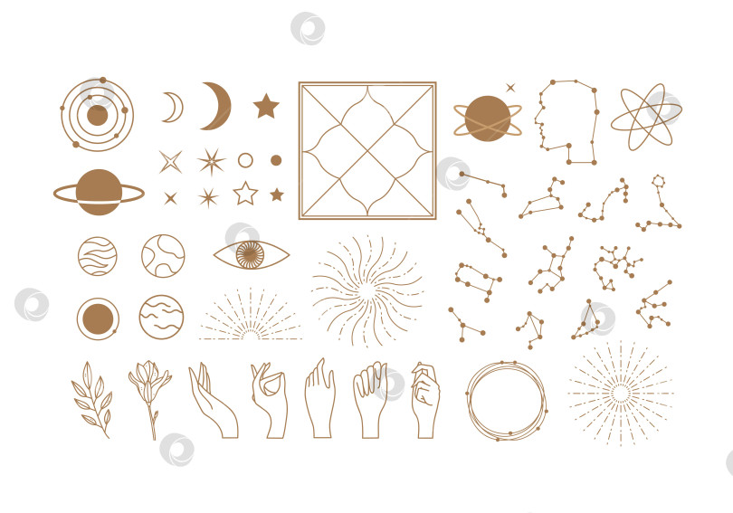 Скачать Гороскоп астрология набор знаков векторной иллюстрации фотосток Ozero