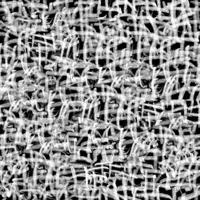 Скачать Нарисованная бесшовная текстура белых штрихов на чёрном фоне. Абстрактный черно-белый фон. фотосток Ozero