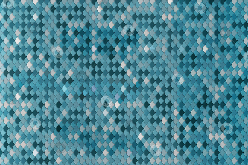 Скачать Абстрактный геометрический фон на морскую тематику. Бесшовный узор в виде волн синего цвета или чешуйчатая текстура. фотосток Ozero
