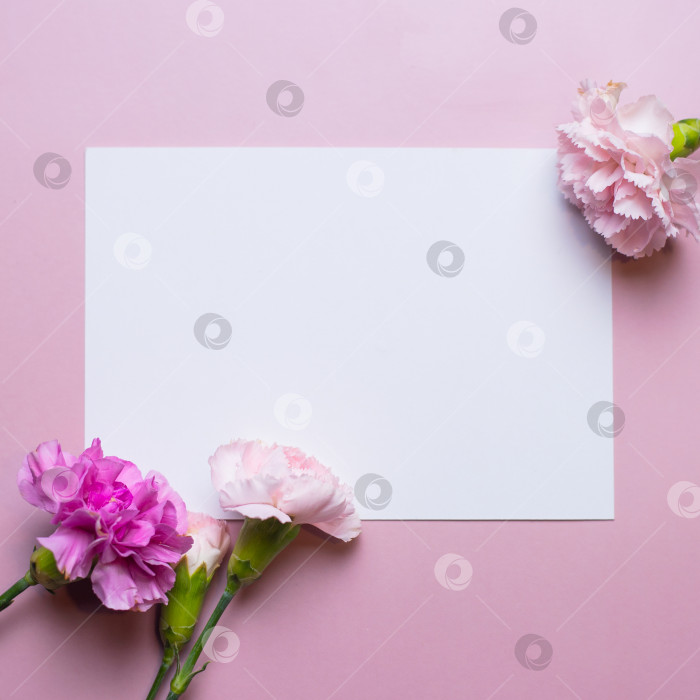 Объемная 3Д открытка «Розовые цветы»