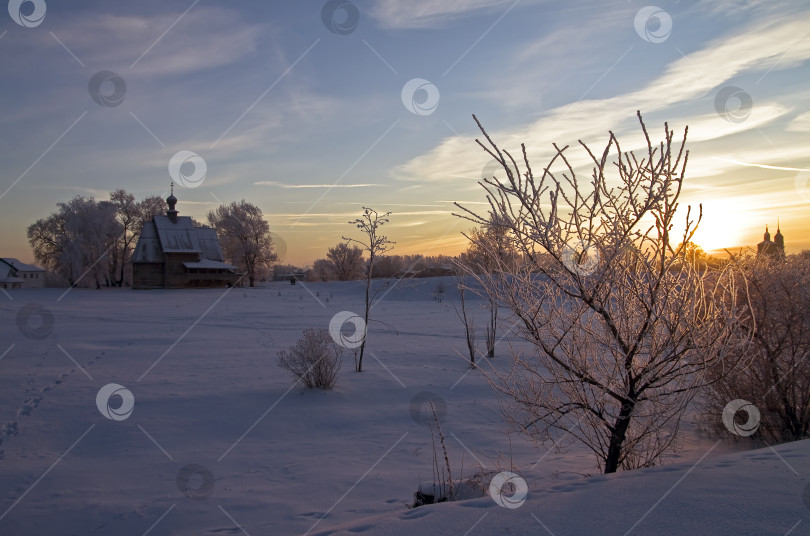 Скачать Зимний закат. фотосток Ozero