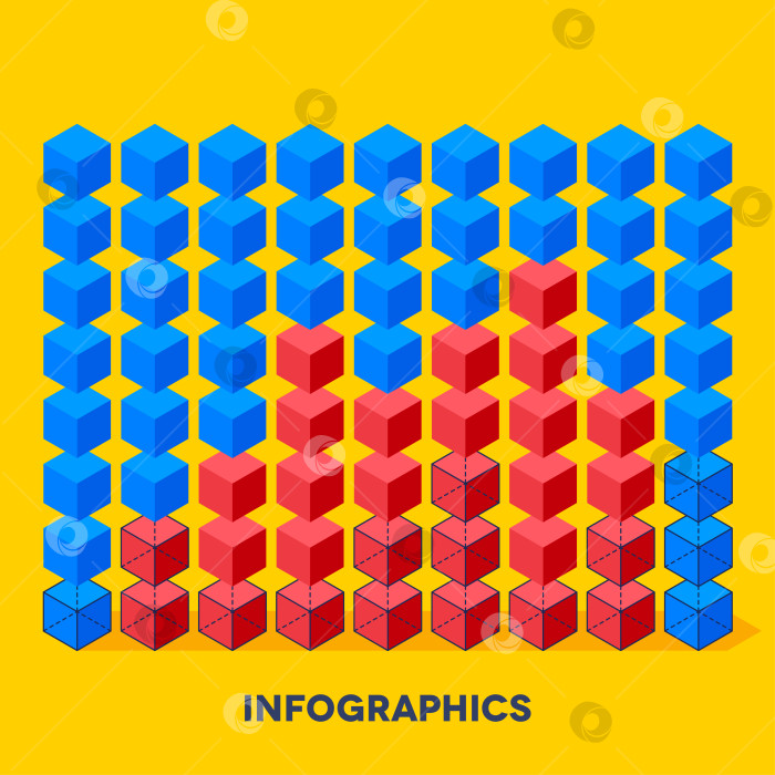 Скачать Инфографика с кубиками фотосток Ozero