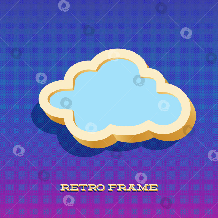 Скачать Ретро-открытка со знаком облака фотосток Ozero