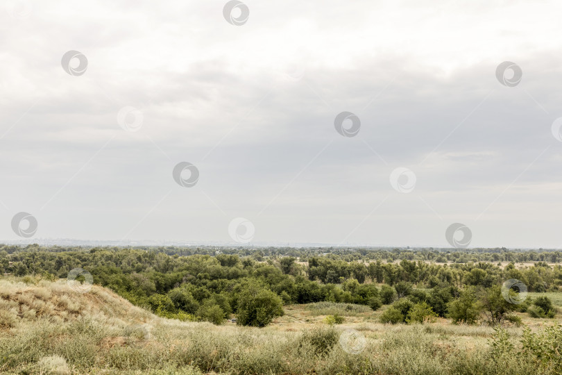 Скачать Луг в степном пейзаже. Плато в Волгоградской области фотосток Ozero