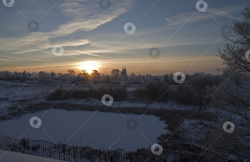 Скачать Зимний закат. фотосток Ozero