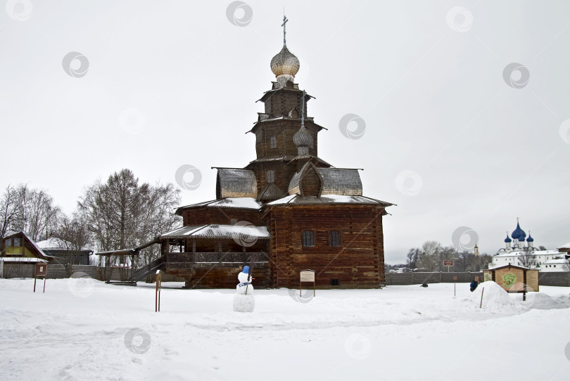 Скачать Деревянная церковь в Суздальском музее. фотосток Ozero