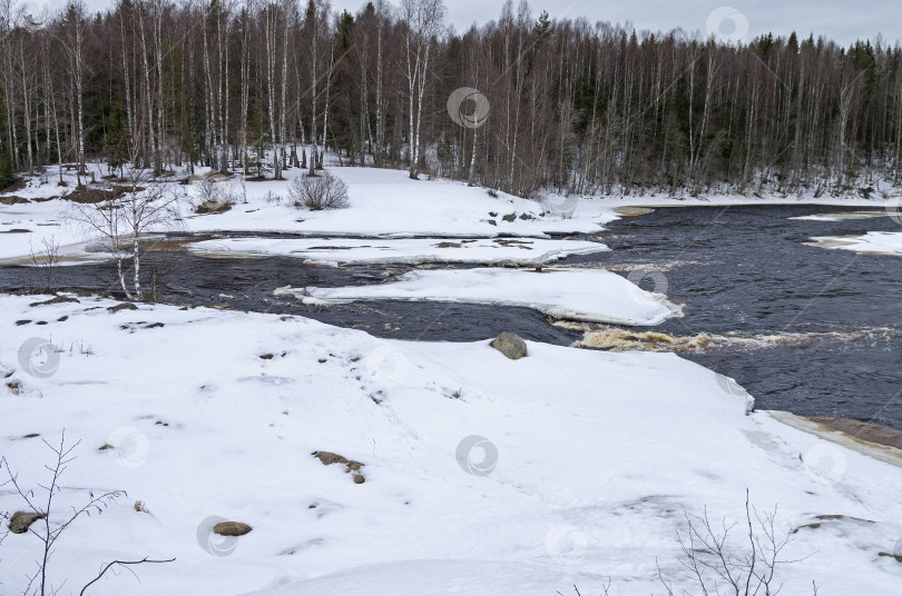 Скачать Пороги зимой.  Карелия, Россия. фотосток Ozero