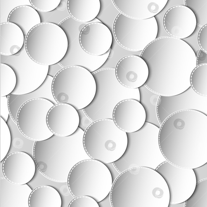 Скачать Бесшовный абстрактный 3D белый сферический фон. Векторный узор EPS10. фотосток Ozero