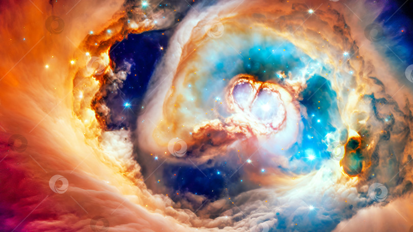 Скачать Красивый космический фон Вселенной, наполненный звездами, туманностями и галактиками фотосток Ozero