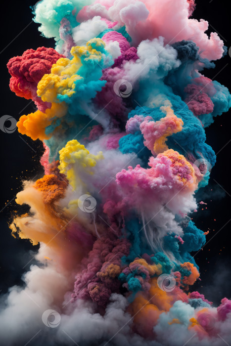Скачать Абстрактный красочный фон из дымовых облаков фотосток Ozero