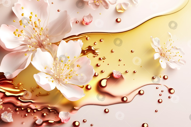 Скачать Цветочная композиция с нежным цветком вишни фотосток Ozero