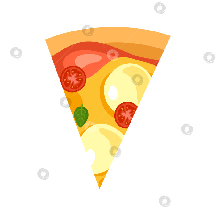 Скачать Кусочек пиццы "баффало". Современная плоская векторная иллюстрация фотосток Ozero