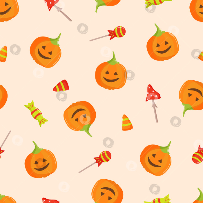 Скачать Бесшовный мультяшный набор значков Хэллоуина с рисунком, векторная иллюстрация каракулями, элементы праздника день мертвых фотосток Ozero