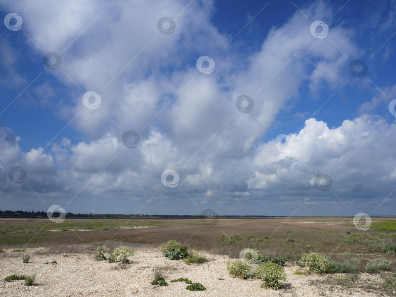 Скачать Сельский пейзаж. Прекрасный вид на песчаное устье с инджури фотосток Ozero