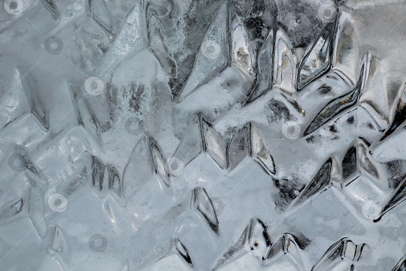 Скачать Настоящий, прозрачный, белый лед  зимой фотосток Ozero