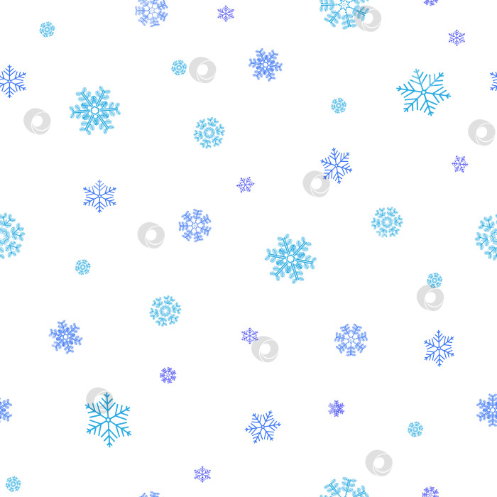 Скачать Рождественский снежный фон с идеальным бесшовным рисунком. Зимний шов фотосток Ozero