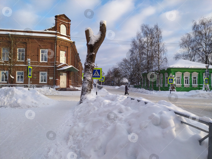 Скачать Здания зимой фотосток Ozero