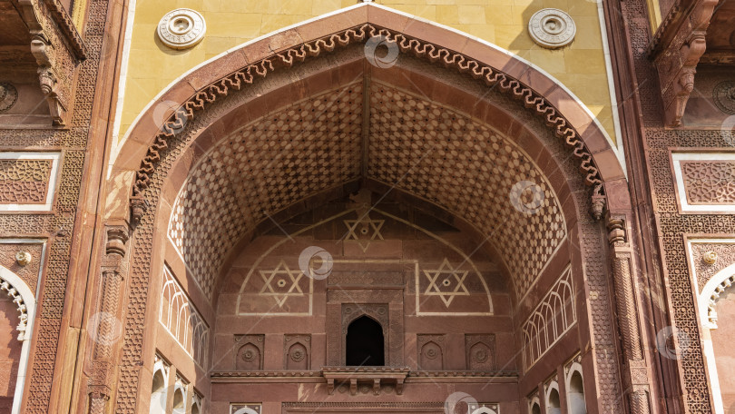 Скачать Древний дворец Джахангири Махал из красного песчаника фотосток Ozero