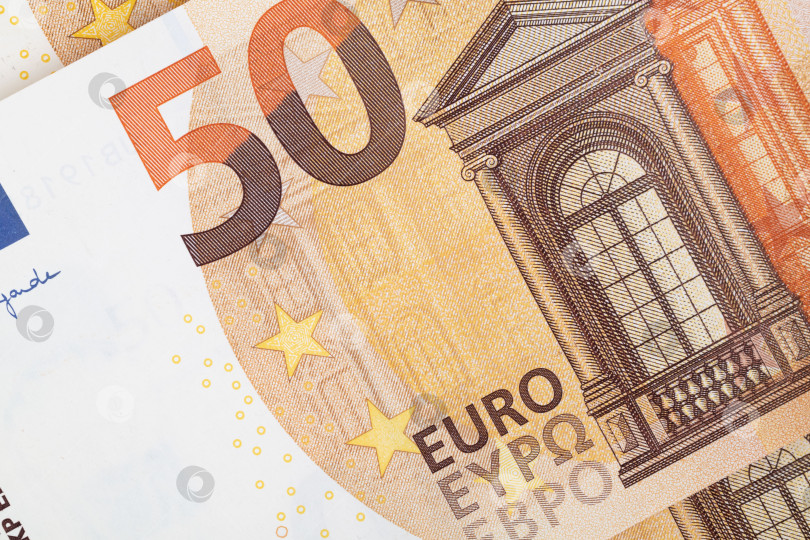 Скачать Банкноты в евро (EUR) - законное платежное средство Европейского союза фотосток Ozero