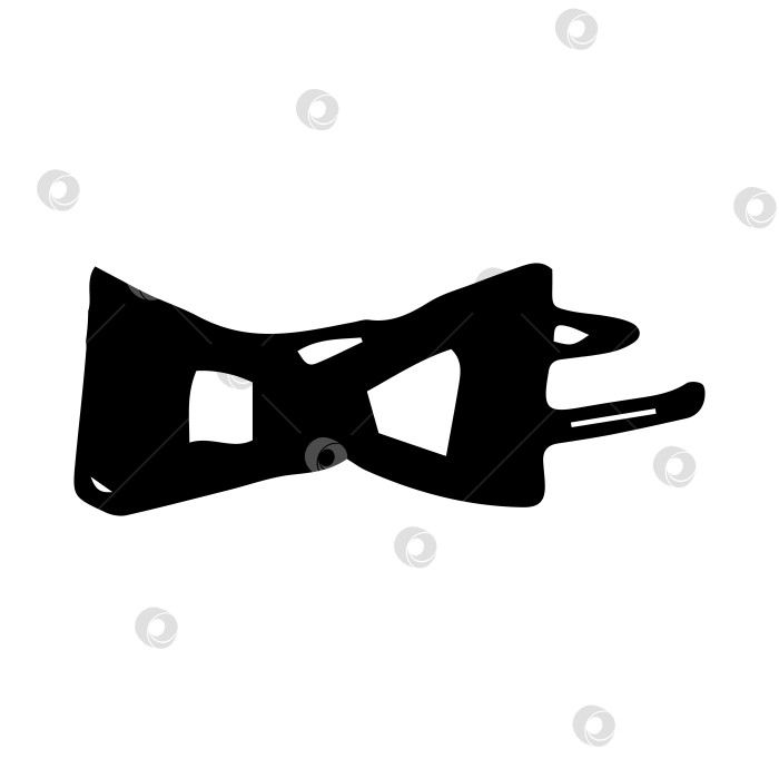 Скачать Векторный элемент мужского галстука-бабочки на белом фоне. фотосток Ozero