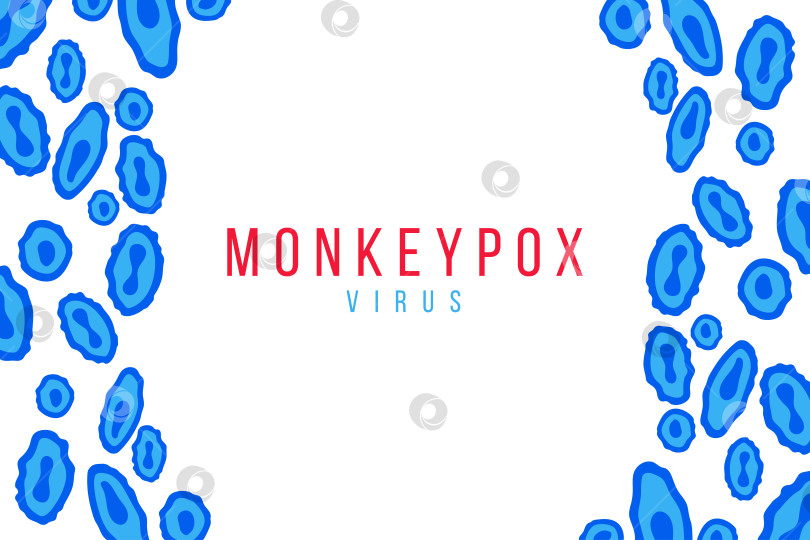 Скачать Векторный фон вируса оспы обезьян фотосток Ozero