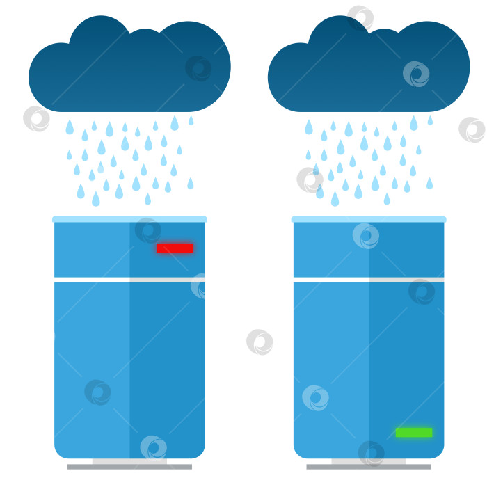 Скачать контейнер для сбора дождевой воды. плоский дизайн фотосток Ozero