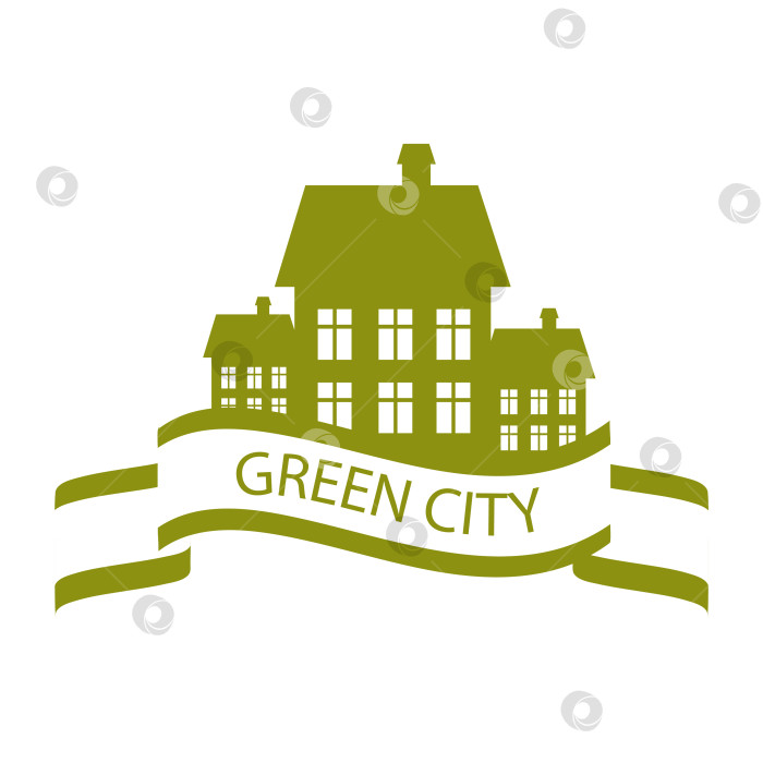 Скачать Векторная иллюстрация зеленого домика фотосток Ozero
