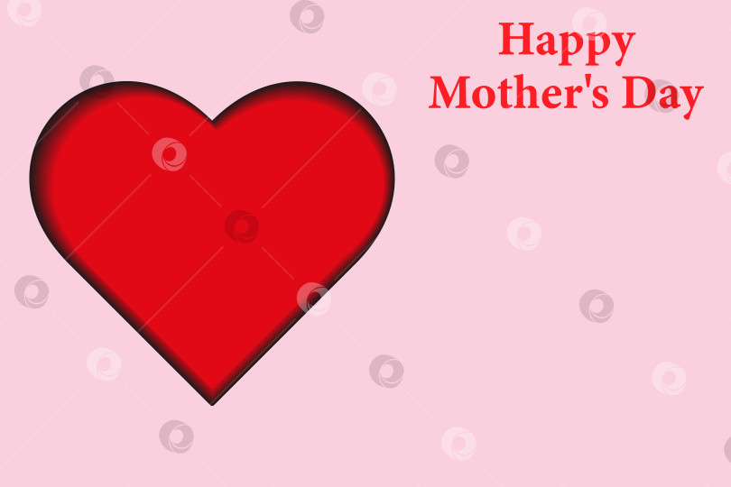 Скачать Минималистичный дизайн фона с сердечком на день Святого Валентина, мама' фотосток Ozero