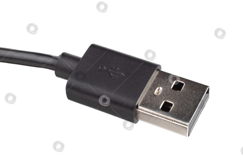 Скачать USB-кабель, изолированный на белом фоне. Путь отсечения включен. фотосток Ozero