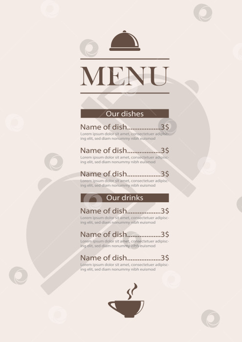 Скачать Меню для ресторана. Векторная иллюстрация фотосток Ozero