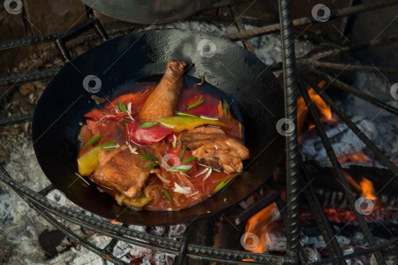 Скачать приготовление пищи на огне фотосток Ozero