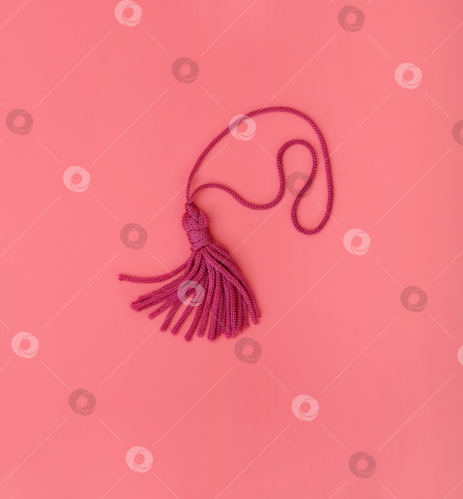 Скачать Розовая шелковая кисточка, выделенная на коралловом фоне, для создания графических концепций фотосток Ozero