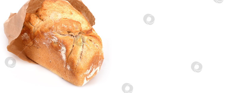 Скачать Свежий хлеб, выделенный на белом фоне фотосток Ozero