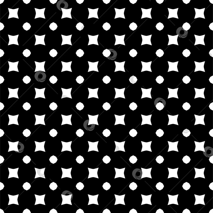 Скачать Абстрактный бесшовный узор. Белый четырехугольник на черном фоне. Векторная иллюстрация фотосток Ozero