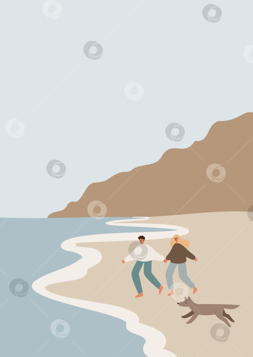 Скачать клипарт пляжного плаката, художественная печать на прибрежной стене, пригодный для печати вектор c фотосток Ozero