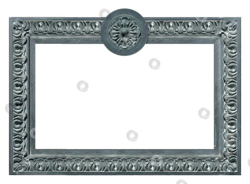 Скачать Металлическая (бронзовая) рамка для картин, зеркал или фотографий, выделенных на белом фоне фотосток Ozero